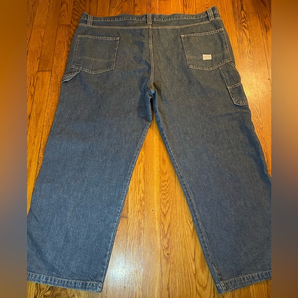 Signature Levi Strauss Carpenter Jeans Men’s 50x30 Blue Denim Utility Workwear - Picture 2 of 10